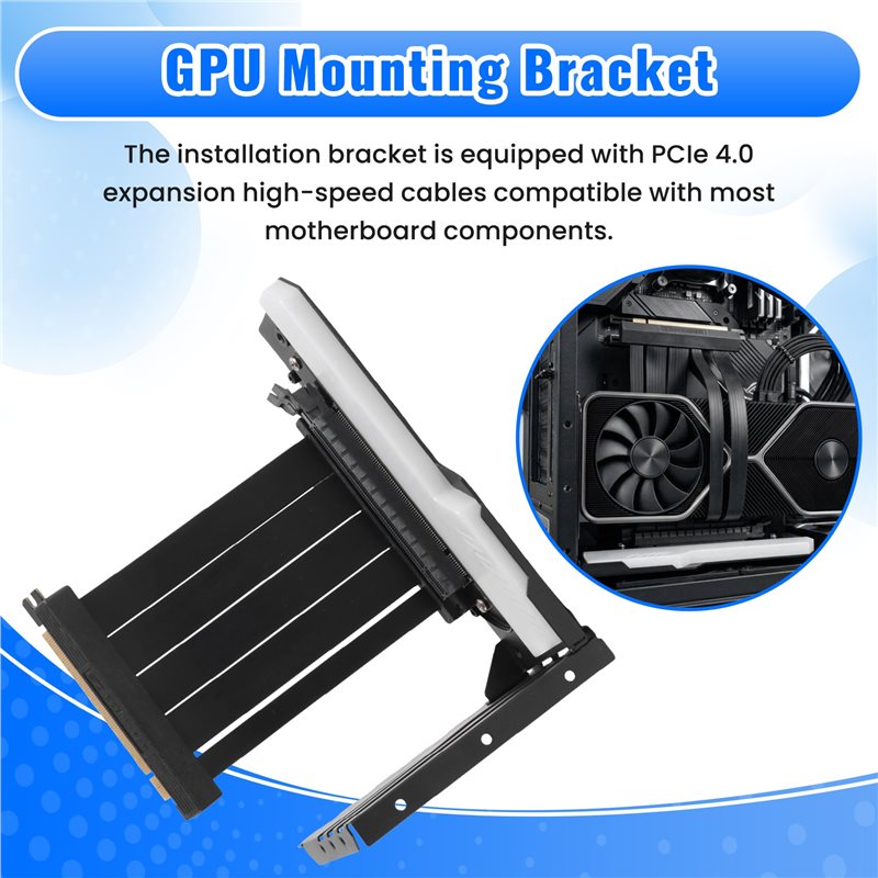 Support de montage vertical po - Pcie 4.0 X16 Riser Cable 90 Degree avis et prix